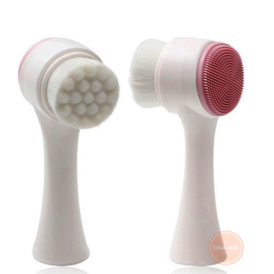 Cepillo Limpiador Facial 2-1 Rosa