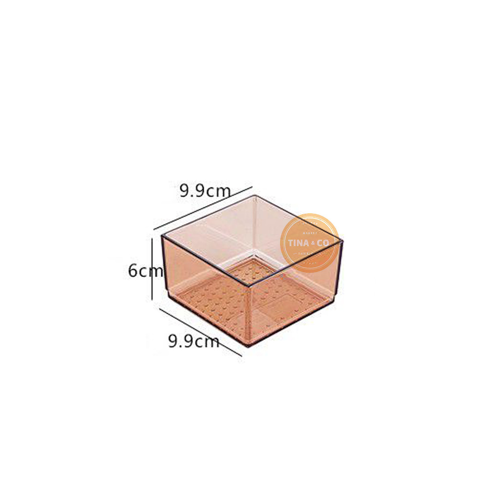 Organizador Cuadrado Pequeño de Acrilico Marrón XS