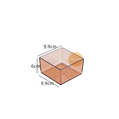 Organizador Cuadrado Pequeño de Acrilico Marrón XS
