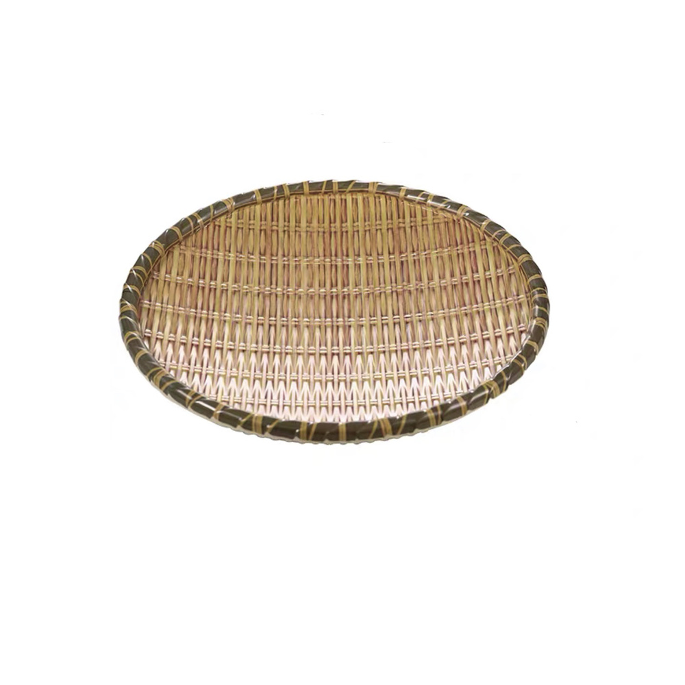 Plato de Melamina Circular Estilo Bamboo-Chico