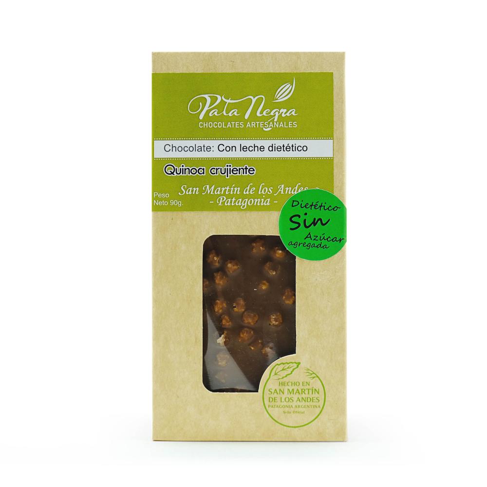 Pata Negra Chocolate con Leche Dietético con Quinoa Crujiente - 90gr