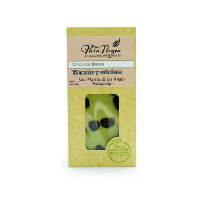 Pata Negra Chocolate Blanco Té Matcha y Arándanos - 90gr