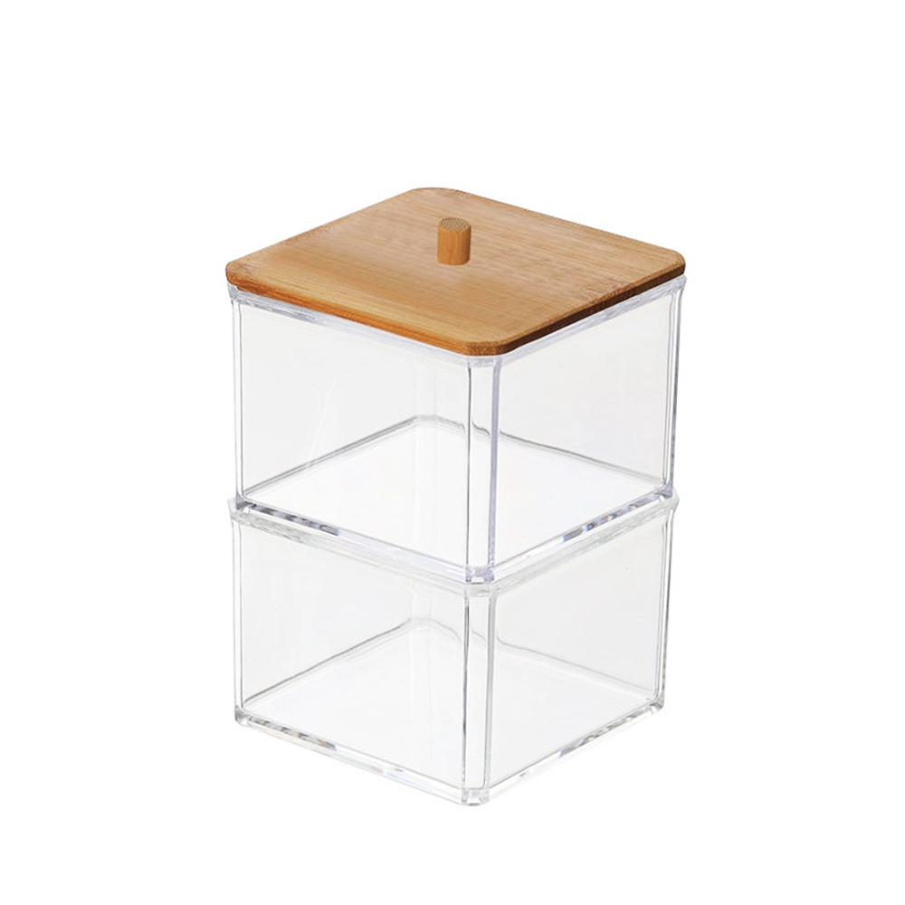 Organizador Apilable con Tapa de Madera