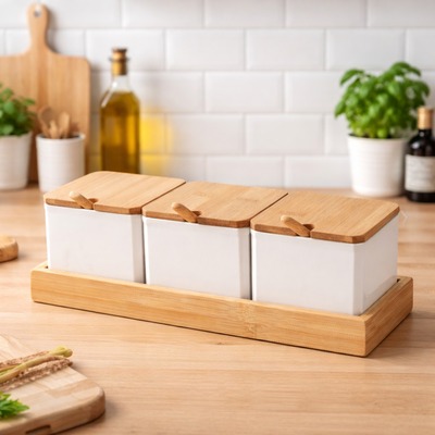 Set de Especieros con Cucharita X3 