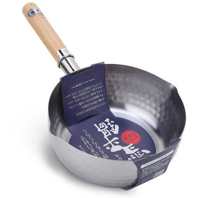 Olla de Acero Inoxidable 430SUS con Mango de Madera Vintage 22cm