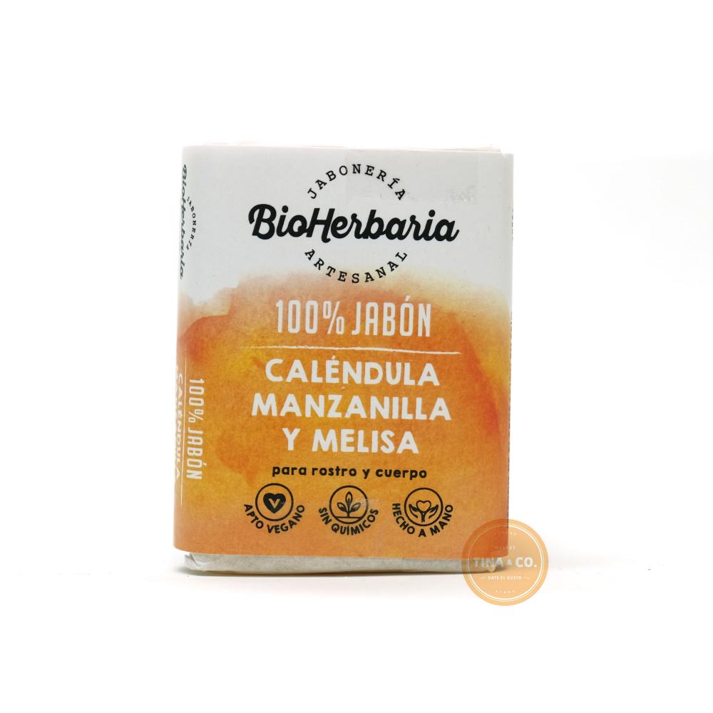 Bioherbaria Jabon Artesanal Caléndula, Manzanilla y Melisa 