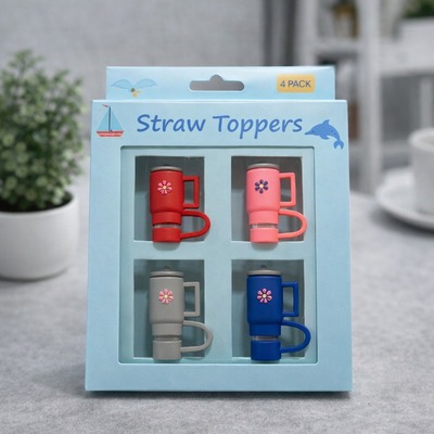 Set x 4 Tapa de Silicona Para Sorbete Reutilizable Forma Termo Rojo