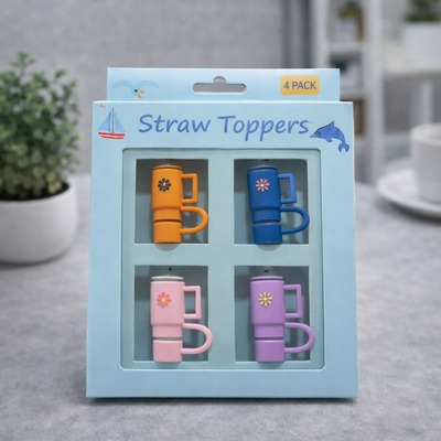 Set x 4 Tapa de Silicona Para Sorbete Reutilizable Forma Termo Naranja