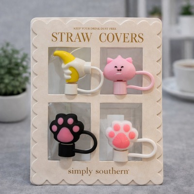 Set x 4 Tapa de Silicona Para Sorbete Reutilizable