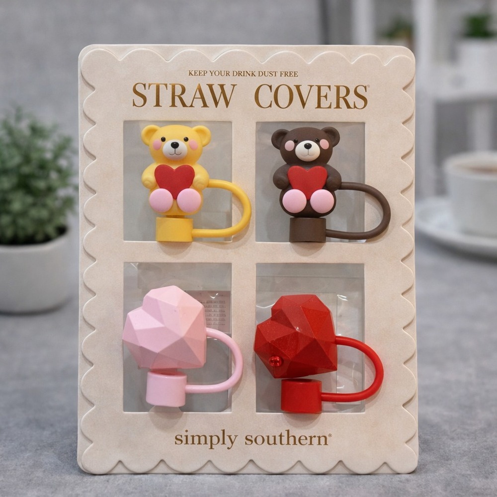 Set x 4 Tapa de Silicona Para Sorbete Reutilizable Love