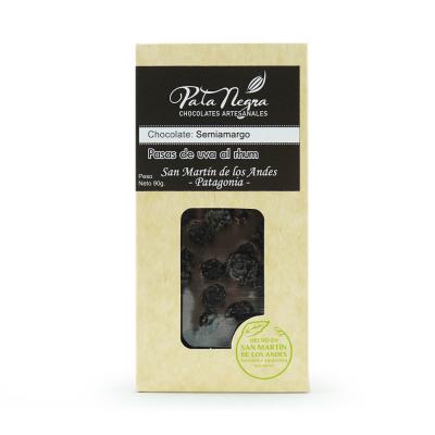 Pata Negra Chocolate Semiamargo con Pasas de Uva al Rhum - 90gr