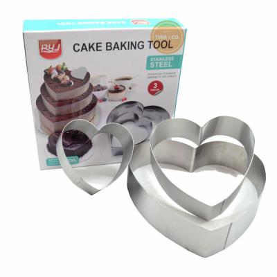 Cake Baking Tool - Forma de Corazon 3u