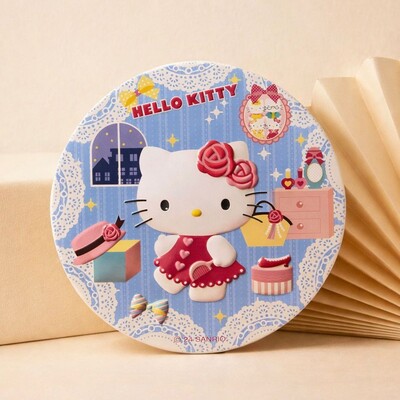 Hello Kitty Lata Redonda Celeste Turrones 168g