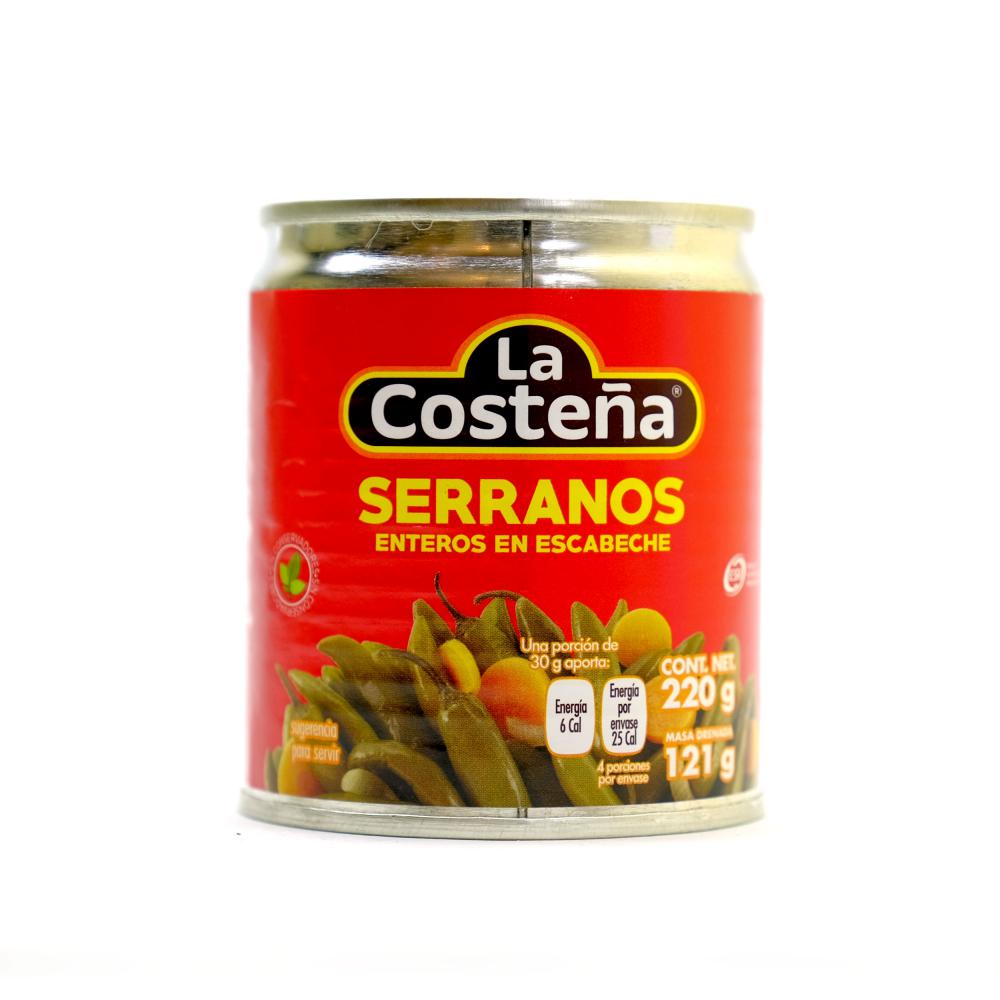 La Costeña Serranos Enteros en Escabeche - 220gr