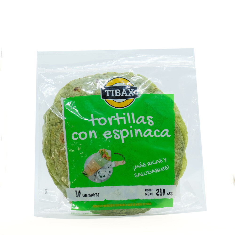 Tibax Tortillas con Espinaca - 10u
