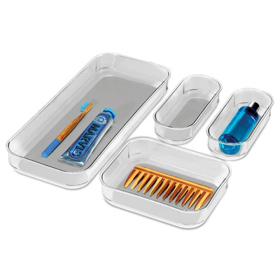 Madesmart 4 Piece Clear Bin Set 