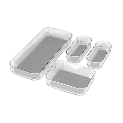 Madesmart 4 Piece Clear Bin Set 