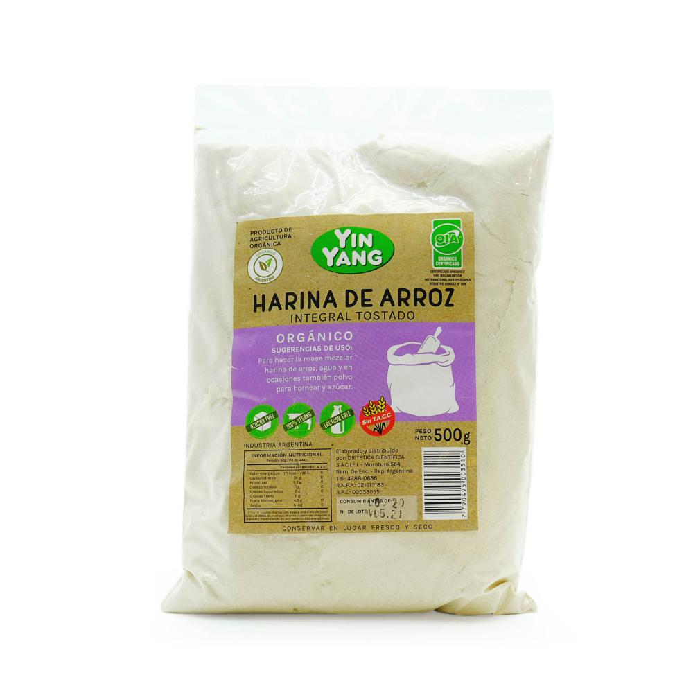 Ying Yang Harina de Arroz Integral Tostado Orgánico - 500gr