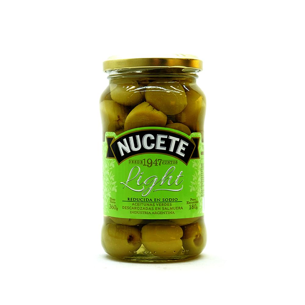 Nucete Aceitunas Verdes Descarozadas Light - 360gr