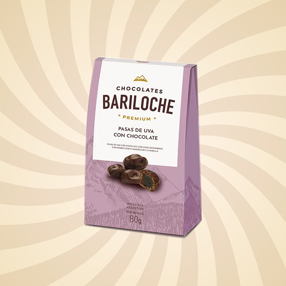 Chocolates Bariloche Pasas de uva con Chocolate - 80gr