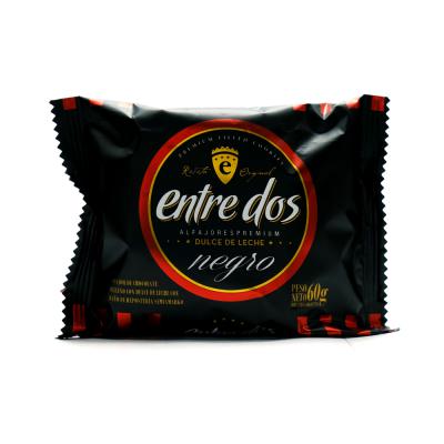 Entre Dos Alfajor Dulce de Leche con Baño Negro - 60gr