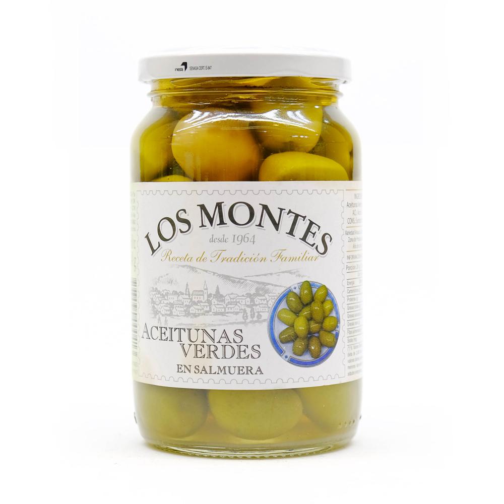 Los Montes Aceitunas Verdes en Salmuera - 240gr