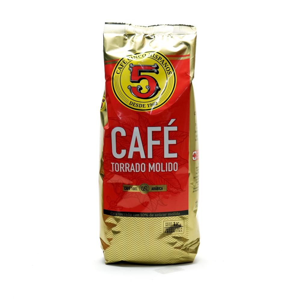 Cinco Hispanos Café Torrado Molido Arábica - 1Kg