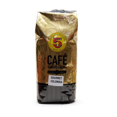 Cinco Hispanos Café Santo Crema Colombia Arábica en Granos - 1Kg