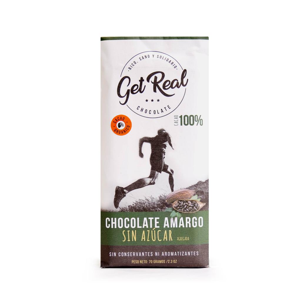 Get Real chocolate Amargo sin azúcar - 70gr