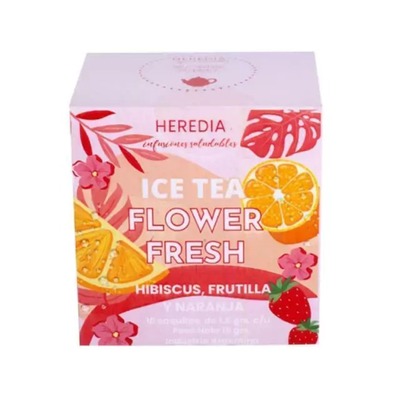 Ice Tea Flower Fresh Hibiscus, Frutilla Y Naranja