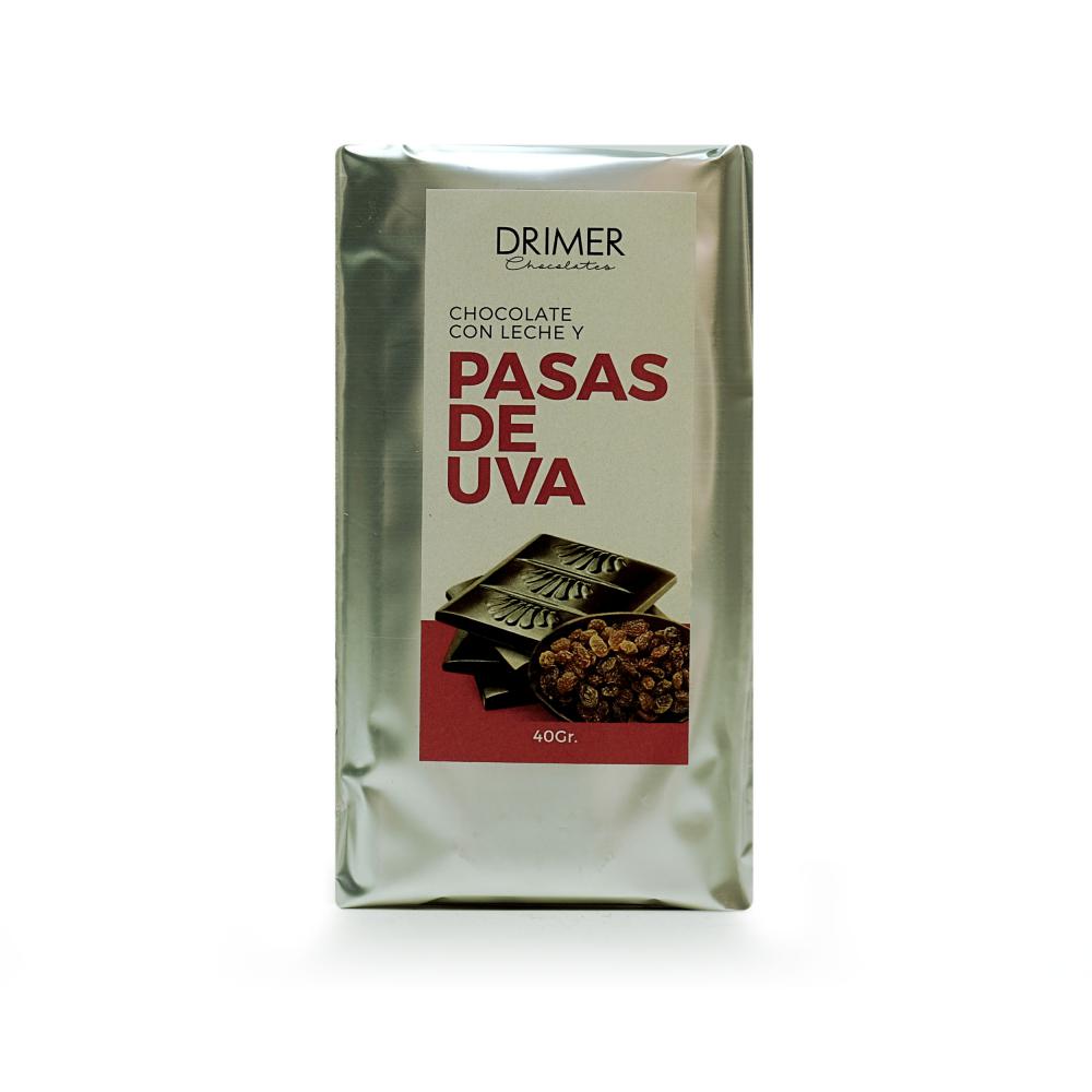Drimer Chocolate de Leche con Pasas de Uva - 40gr