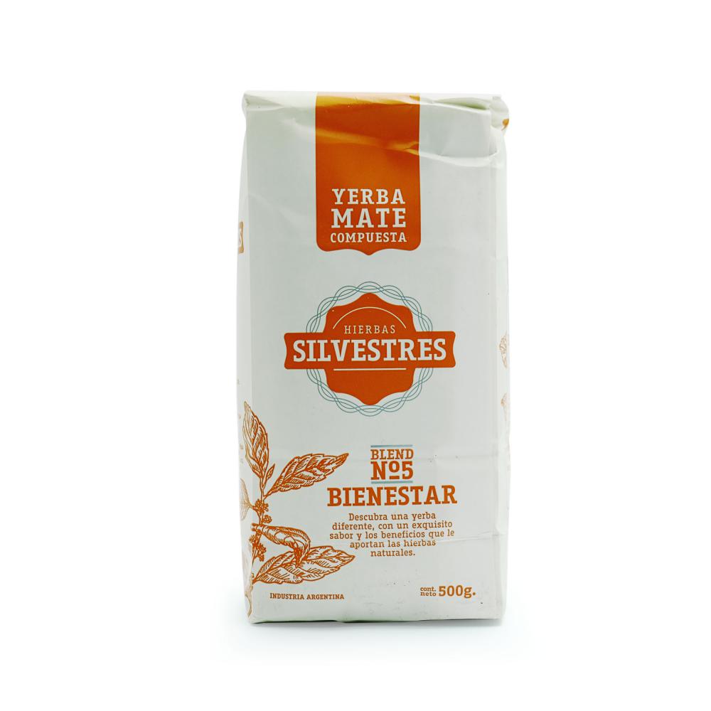 Hierbas Silvestres Yerba Mate Compuesta Blend 5° Bienestar - 500gr