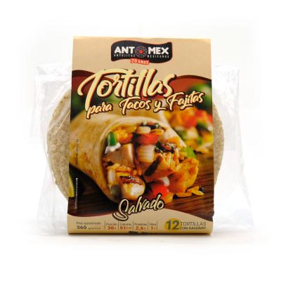 AntoMex Tortillas Para Tacos Y Fajitas de Salvado - 12 Tortillas