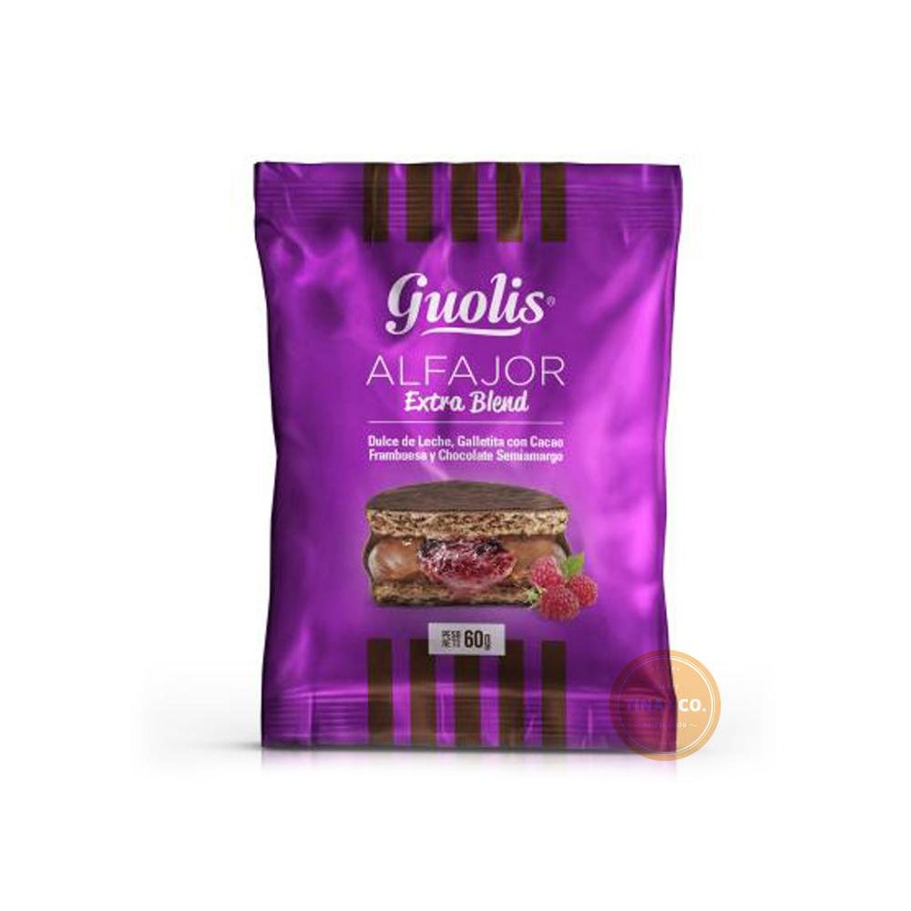 Guolis Alfajor Extra Blend Frambuesa y Chocolate Semi Amargo - 60gr