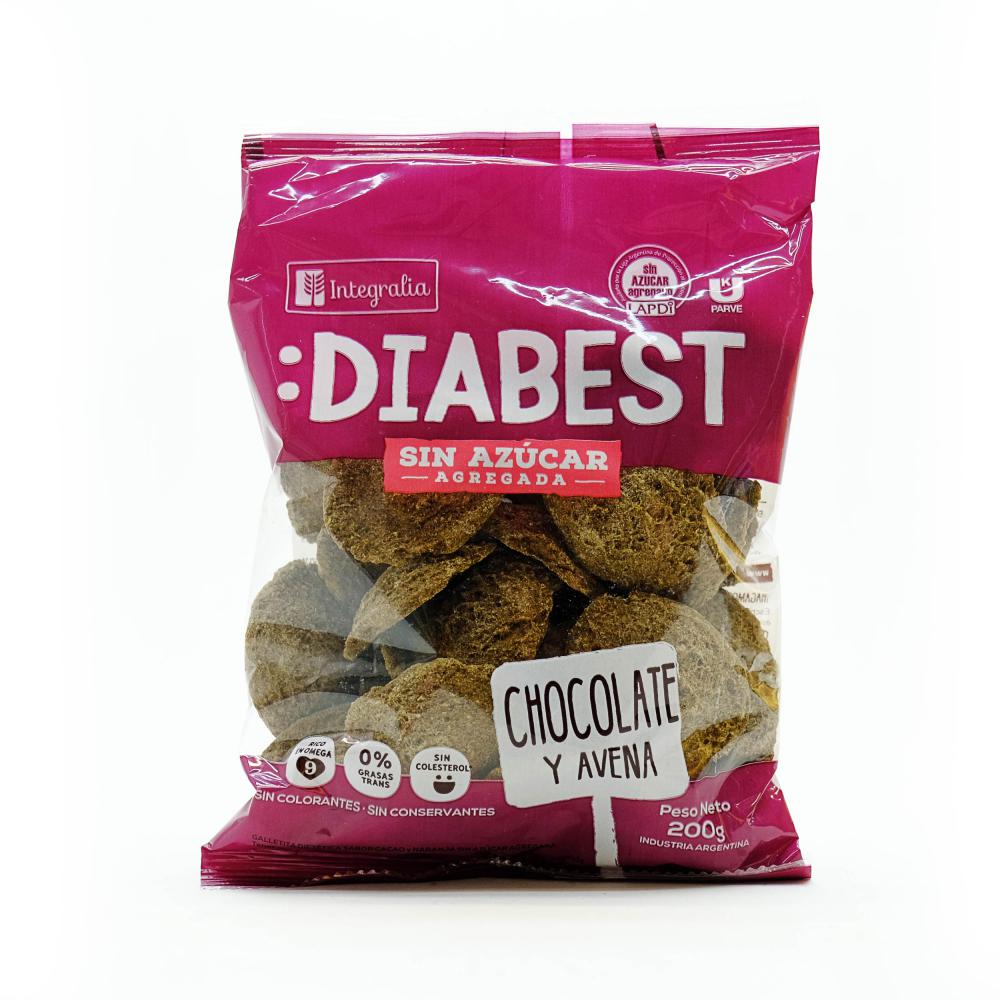 Integralia Diabest Galletitas Sabor Chocolate Sin Azúcar Agregada - 200gr