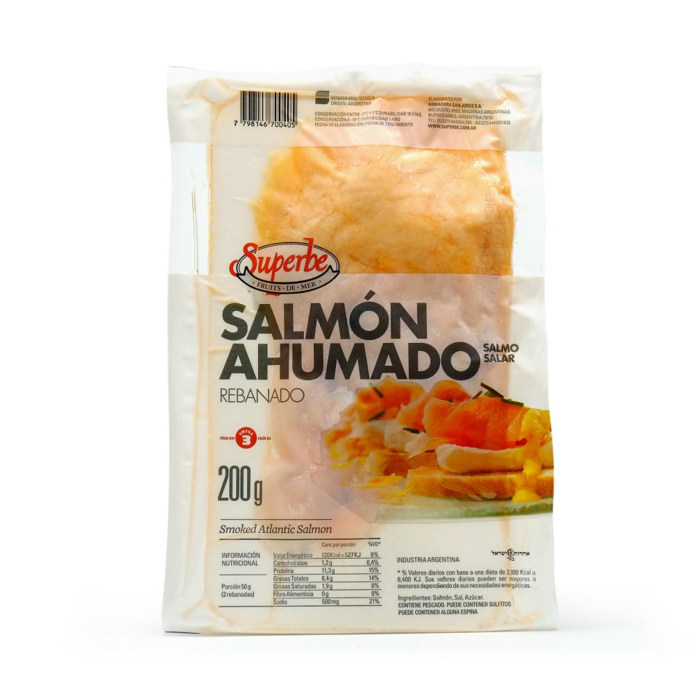 Superbe Salmon Ahumado Rebanado - 200gr