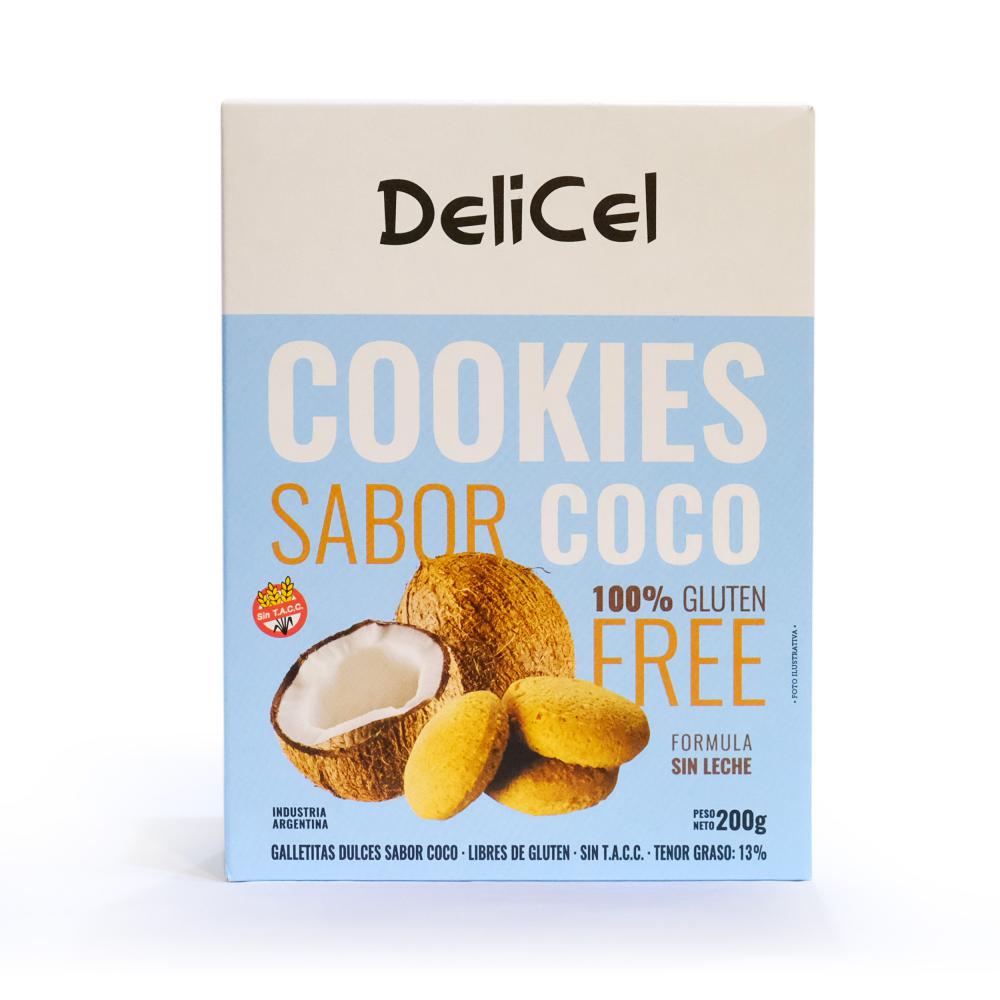 DeliCel Cookies Sabor Coco - 200 gr
