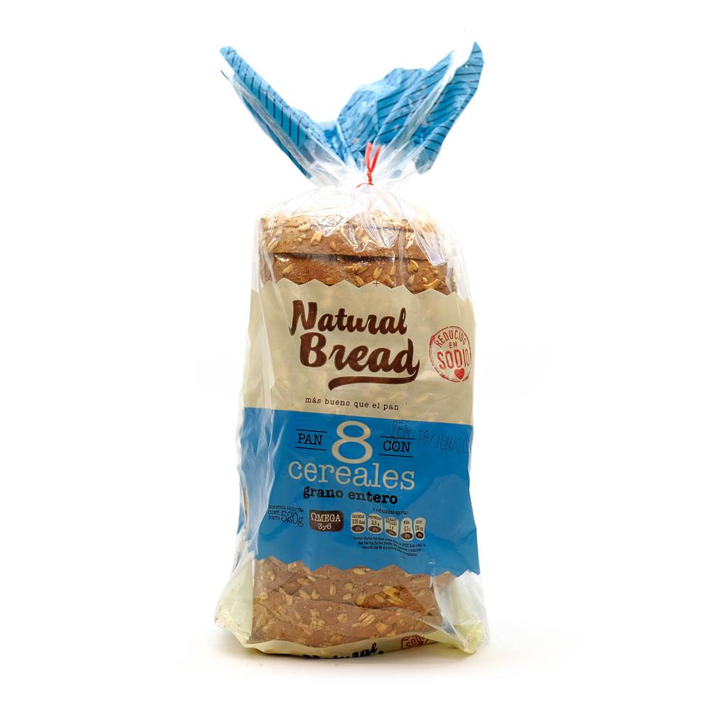 Natural Bread Pan con 8 Cereales - 520gr
