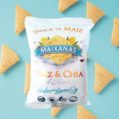 Maixanas Snack de Maiz & Chia con Sal Marina - 98gr