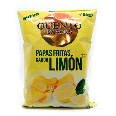 Quento Snack Papas Fritas Sabor Limón -90gr 
