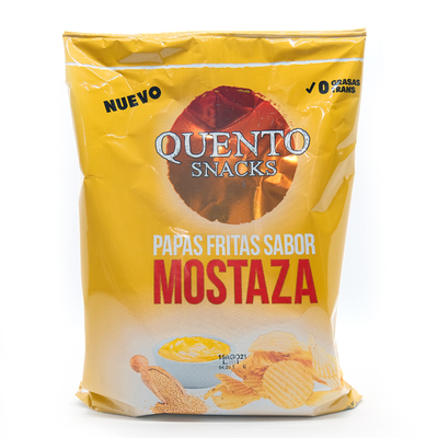 Quento Snacks Papas Fritas Sabor a Mostaza - 90gr