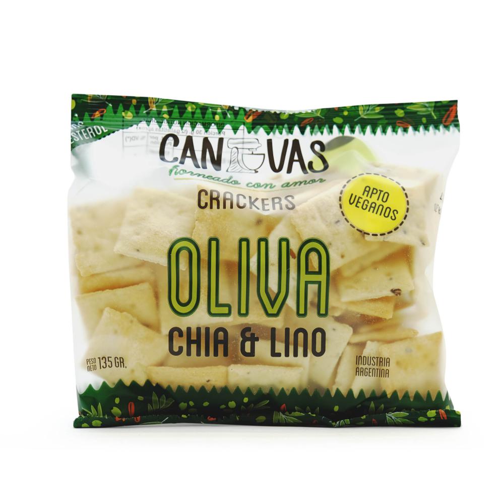 Canvas Galletitas Crackers Oliva con Chía y Lino - 135gr