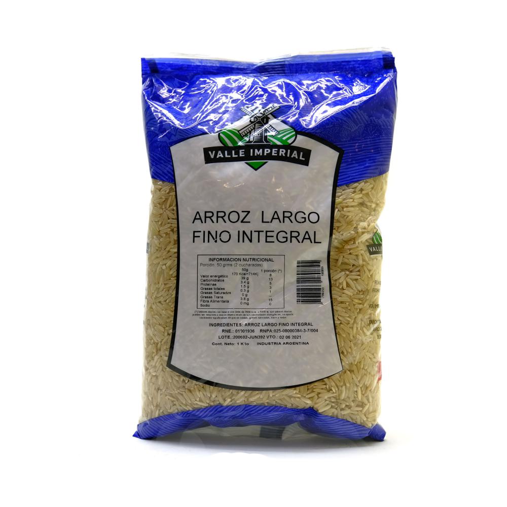 Valle Imperial Arroz Largo Fino Integral - 1kg