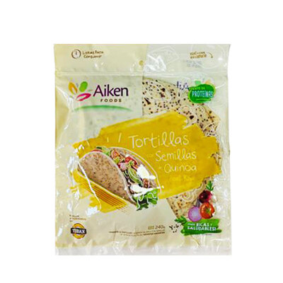 Aiken Foods Tortillas con Semillas de Quinoa Roja - 10u