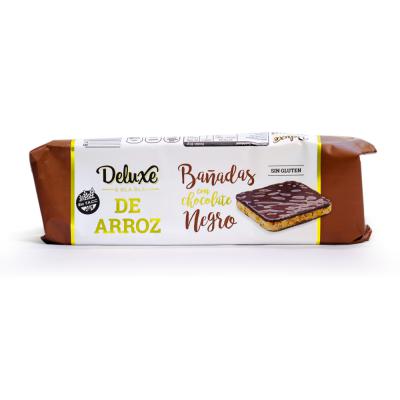 Deluxe Galletitas de Arroz Bañadas Chocolate Negro - 115gr