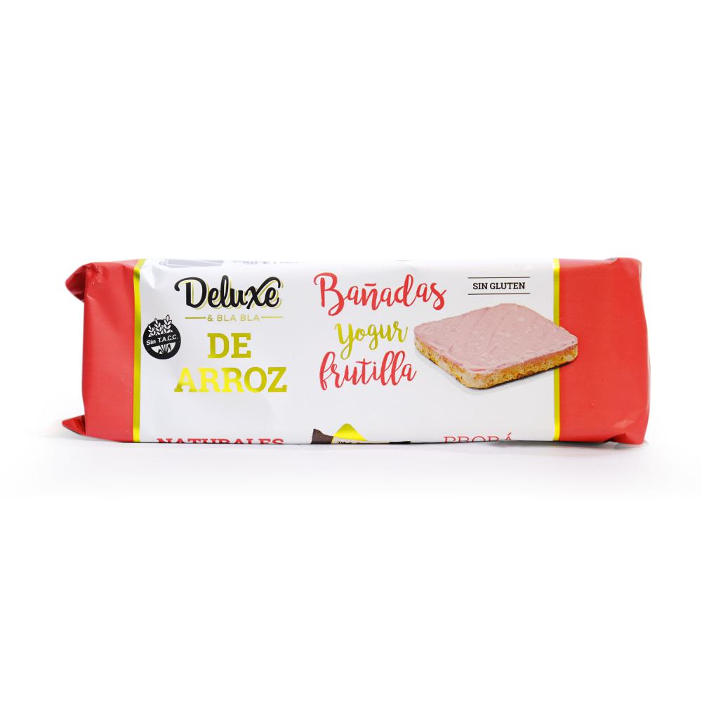 Deluxe  Galletitas de Arroz Bañadas Crema Frutilla - 115gr