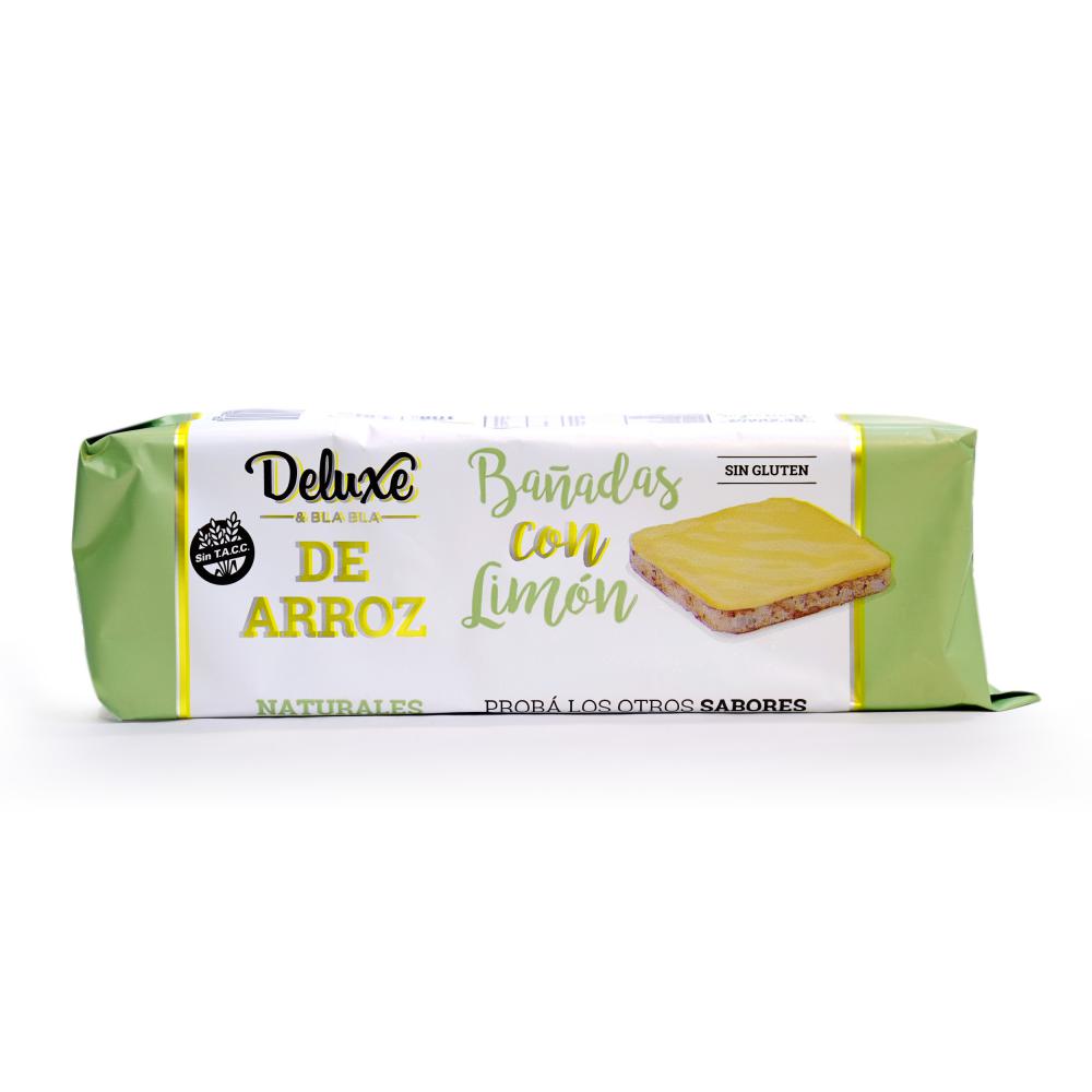 Deluxe Galletas de Arroz Bañadas Cubiertas Limón - 108gr