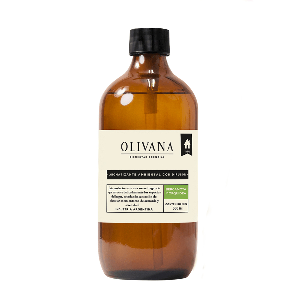 Olivana Difusor Aromático Ambiental de Bergamota y Orquideas - 500ml