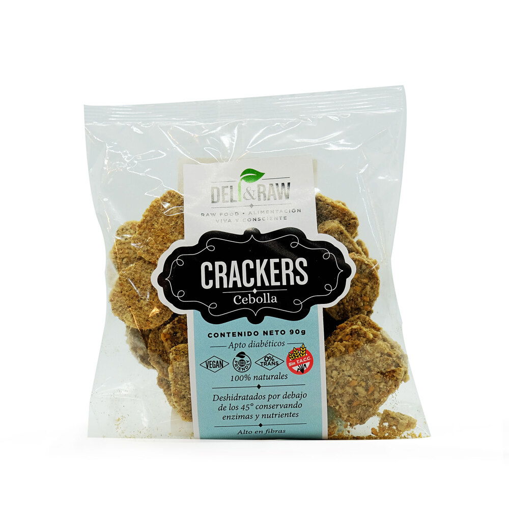 Deli & Raw Crackers Cebolla - 90gr 