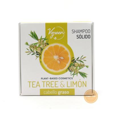 Vgreen Shampoo Sólido Tea Tree & Limón Cabello Graso - 60gr